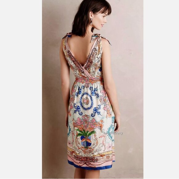 Anthropologie - Collette Dinningan Acionna Dress Size 8 (100% silk) - Picture 3 of 10